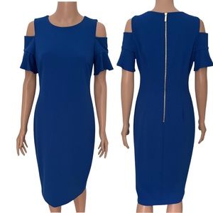 Calvin Klein blue dress.
